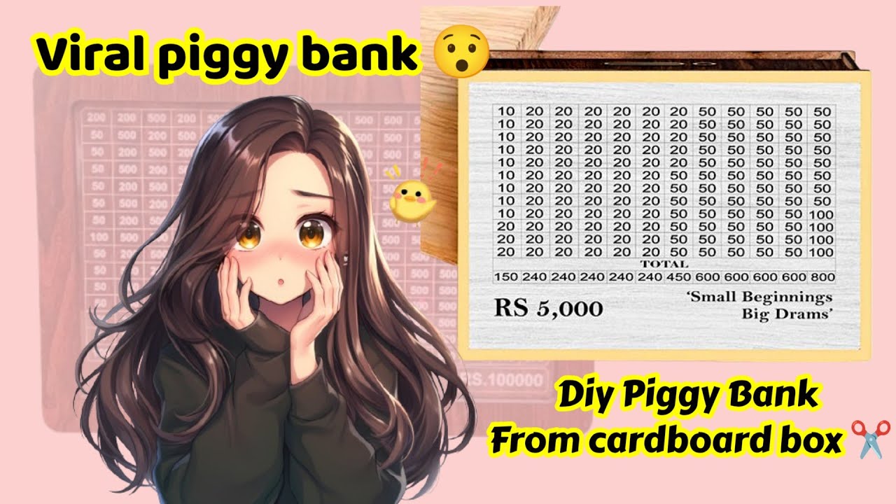Viral Money saving box | piggy Bank tutorial | Easy step -by-step diy | piggy bank making at home 