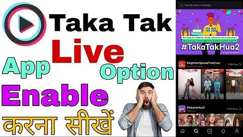 mx taka tak live option Enable करना सीखे | How To Enable Live Option On Mx Takatak | New Update