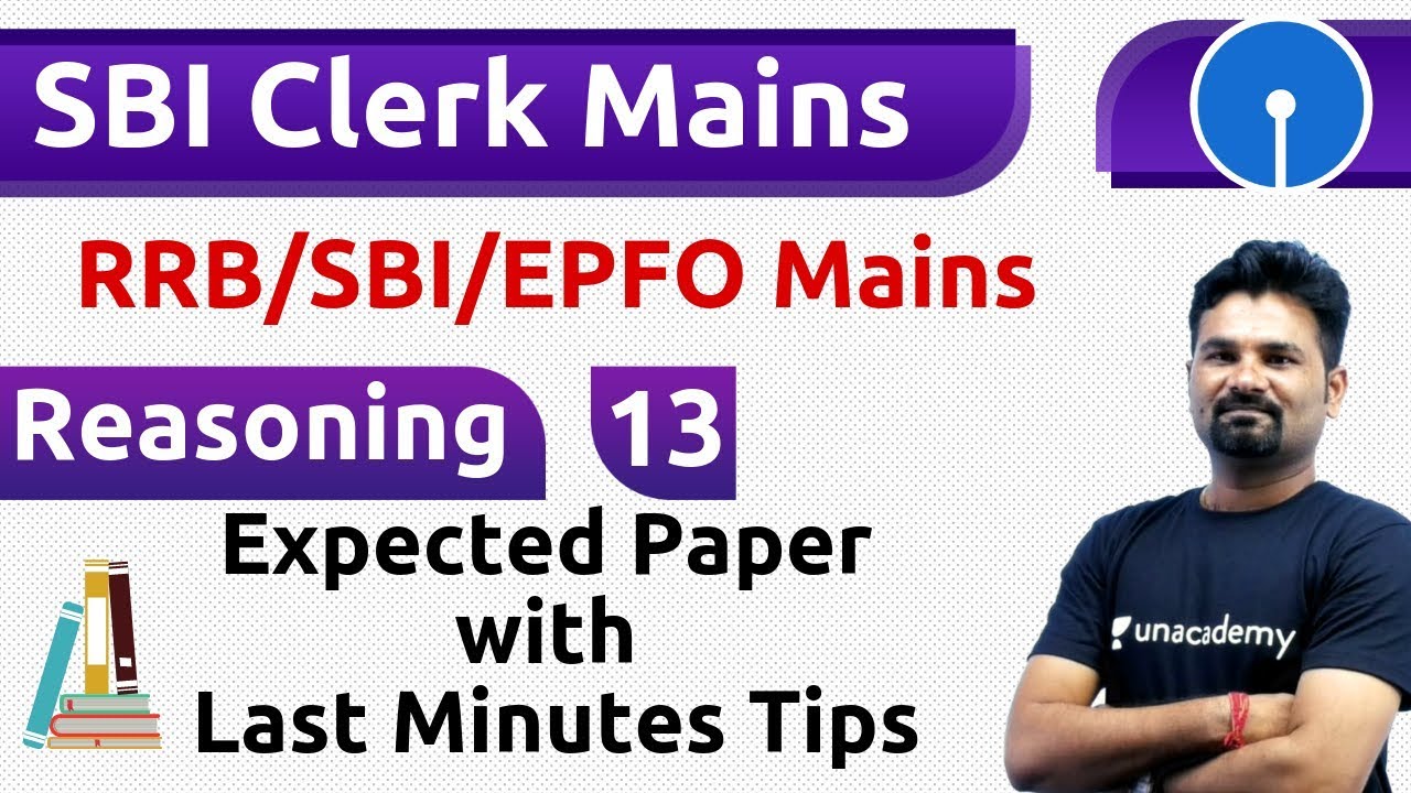 9:00 AM - SBI Clerk 2019 (Mains) | Reasoning by Radhey Sir | Expected Paper with Last Minutes Tips