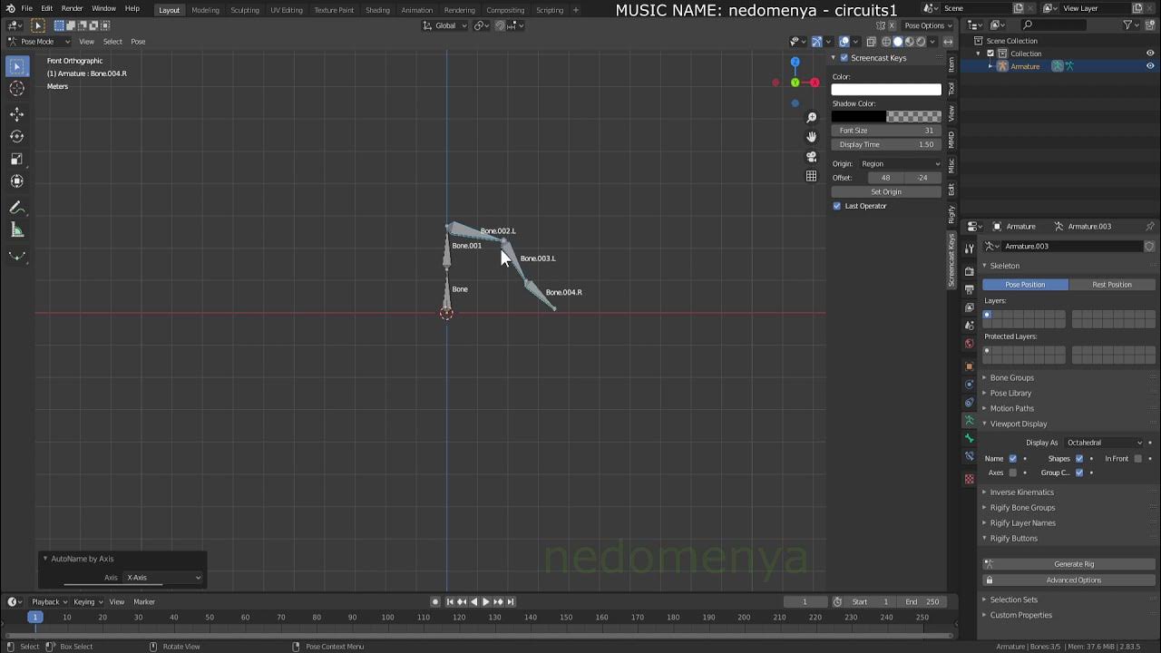 BLENDER QUICK NAMING LEFT / RIGHT BONE YouTube