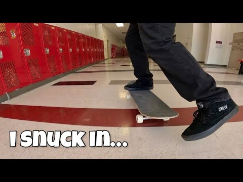 Skating In A Empty Highschool!
