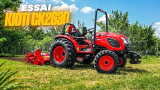 Essai tracteur Kioti CK2630 (25Cv, inverseur et prise de force indépendante)