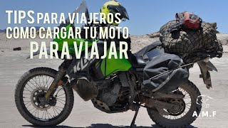 Tips de cómo cargar tú moto para un viaje