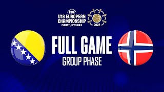 BIH v Norway | Full Basketball Game | FIBA U18 European Championship 2022