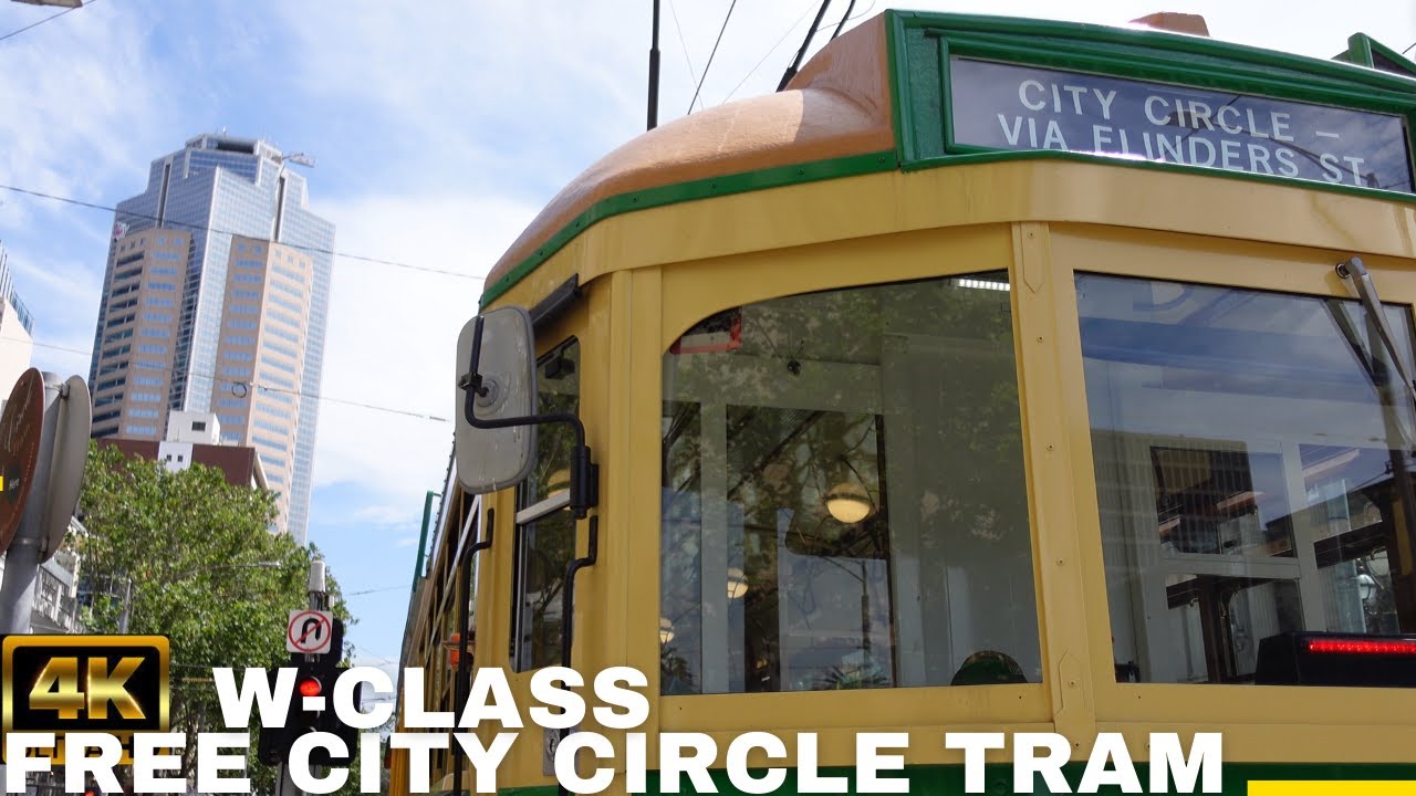 ⁴ᴷ Walking Melbourne CBD: City Circle Tram (W-Class) FREE | route #35