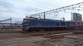 2019.03.12 貨物列車（4061列車）秋田駅発車 ※秋田駅約1時間10分遅れ