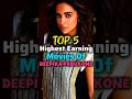 Top 5 Highest Earning Movies Of Deepika Padukone ❤️🔥 #deepikapadukone #bollywoodmovies #shorts