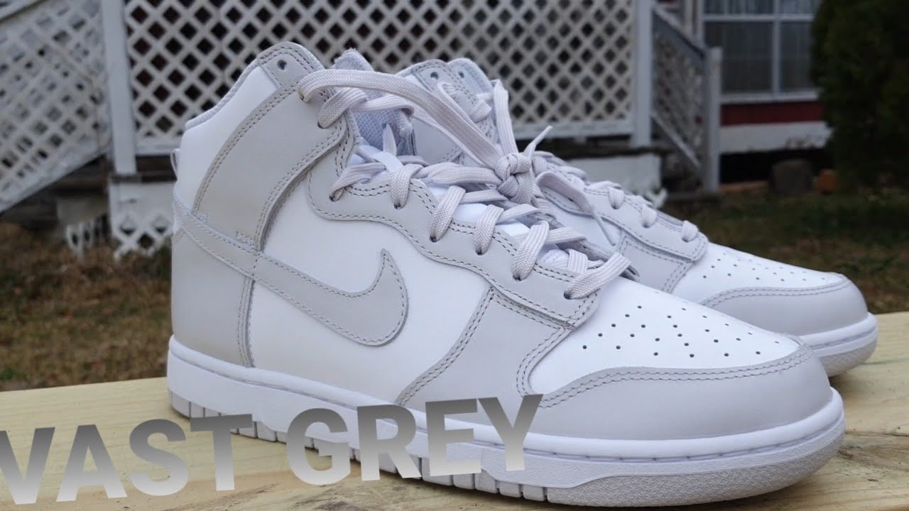 NIKE DUNK HIGH "Vast Grey" 2021 Review...first SNKRS pickup of the year