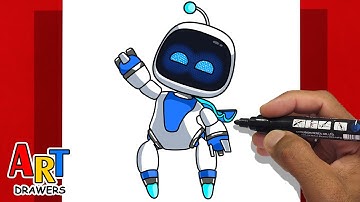 How To Draw Astro Bot ( PS5 )🎮
