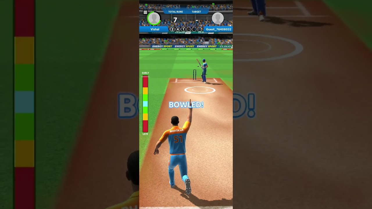 this is the cricket game 🏏 🎮 on my mobile 