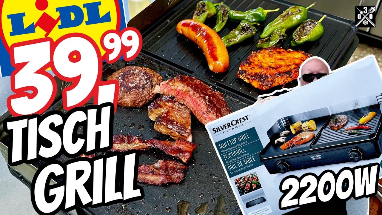 LIDL 39 Euro Tischgrill 2200 W im Test - 030 BBQ