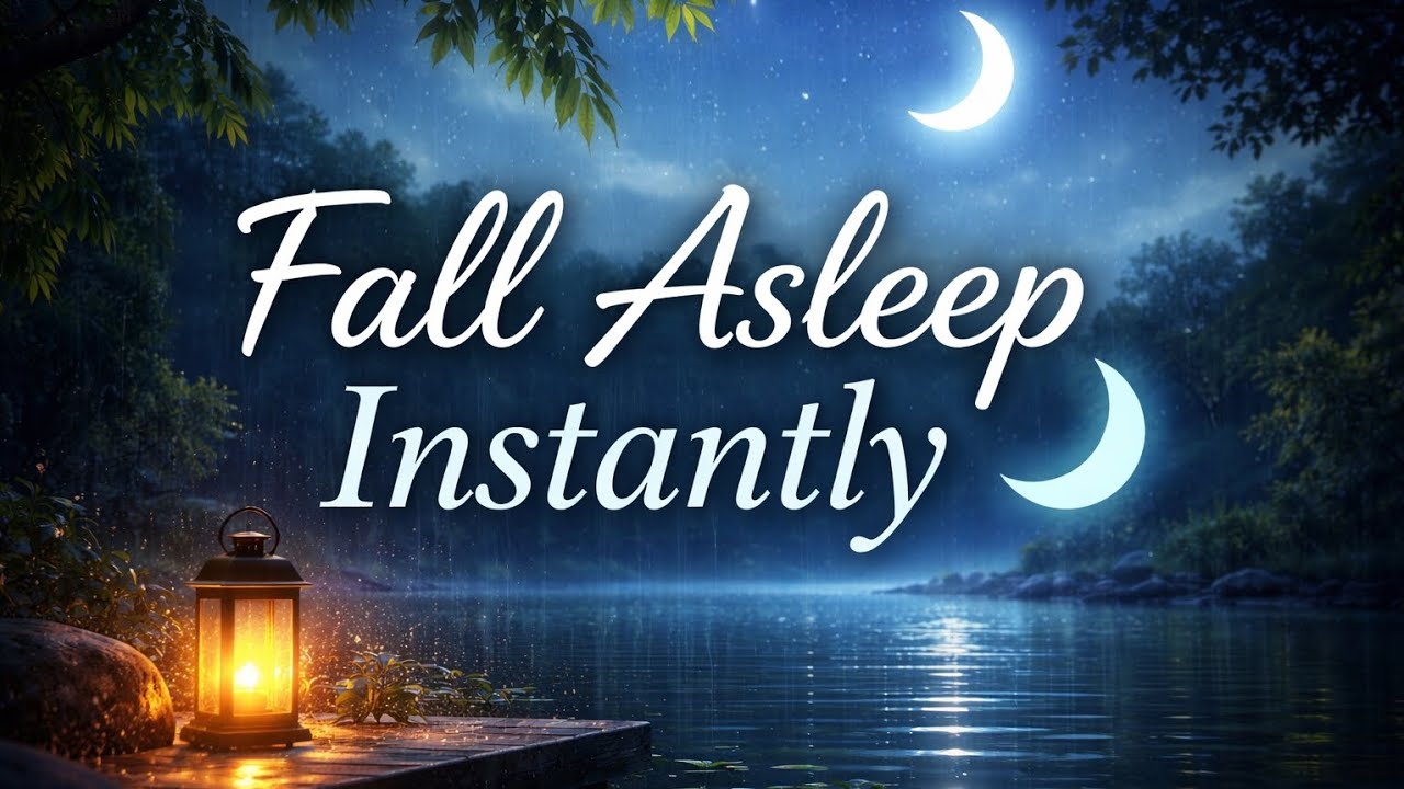 Fall Asleep Instantly 🌙 Calm Night Rain & Deep Sleep Music