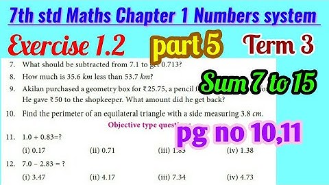 7th std Maths-Term 3-chapter 1 Number system-Exercise 1.2(sum 7to15)part 5-pg no 10,11-New samacheer