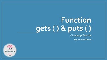 gets & puts Function in C