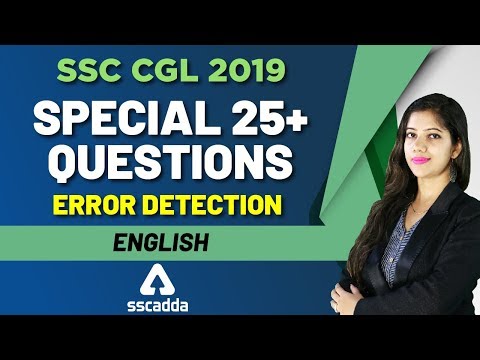 SSC CGL 2019 | English | Error Detection Special 25+ Questions