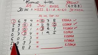 PREDIKSI HK POOLS 29 JULI 2026 | RUMUS HK MALAM INI | KEPALA EKOR HK JITU