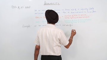 Free Best Topic l Odds of an event l ICSE CLASS 12 MATH  PROBABILITY l L837