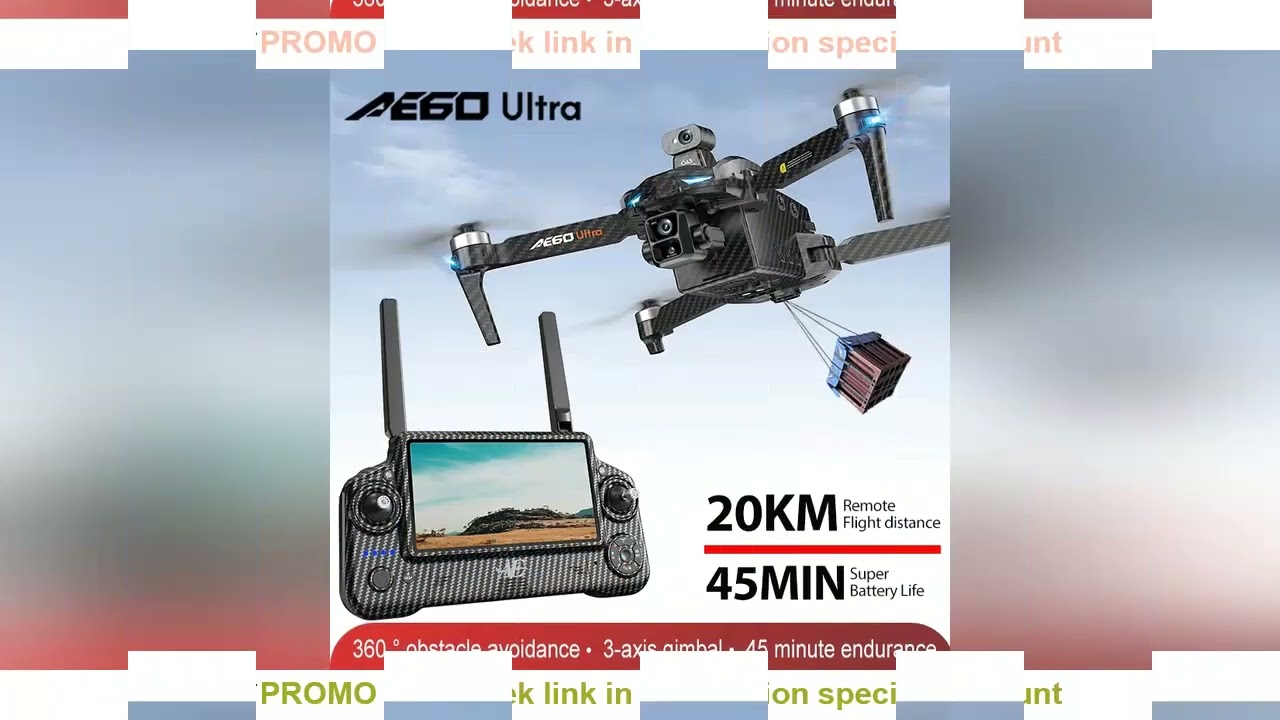 AE60 GPS Drone Professional 8K Camera 3-Axis Gimbal Aerial FPV Brush Avoiding Obstacle RC Quadcopter