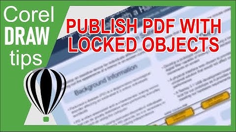 Publish to PDF with locked objects