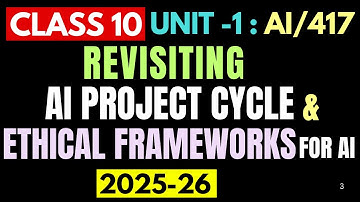 Class 10 AI | Revisiting AI Project Cycle and Ethical Frameworks for AI |  Part-1 |  2025-26