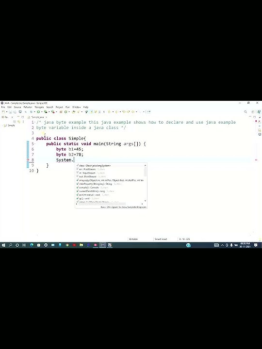 java byte data type example #shorts - YouTube