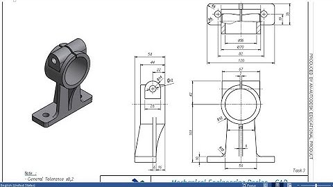 Shaft Bracket Autodesk Inventor 2023 2022 2021 2019 Tutorials #inventor2023 #cad #solidworks #cam