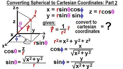 Physics Ch 67.1 Advanced E&M: Review Vectors (26 of 55) Convert Spherical to Cartesian Coordinates 2