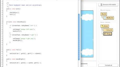 Running, jumping, falling (Part 1 of 2) - Greenfoot
