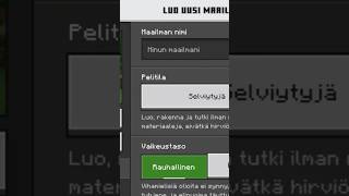 Minecraft mutta jos kosken vihreään niin video loppuu #minecraft
