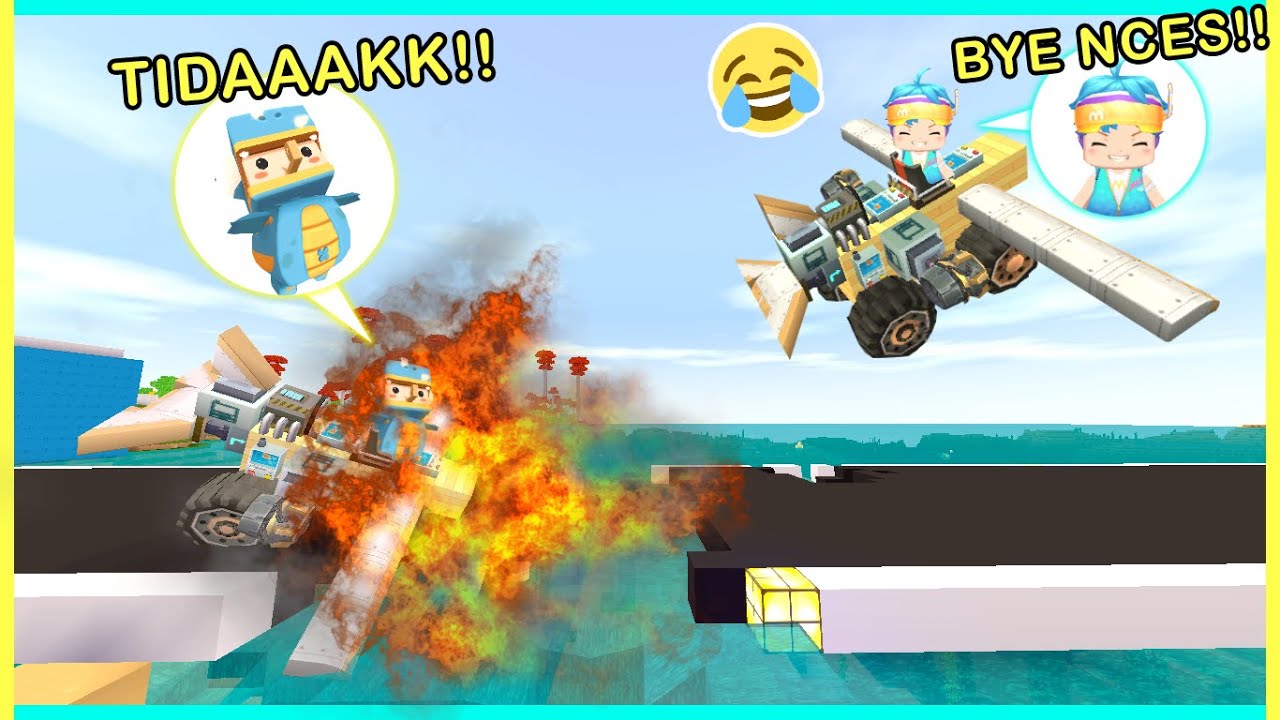 ENCES CEBURIN MOBIL TERBANG ZEDDAX!! KITA LEDAKIN MOBIL TERBANG DIA!! HAHA... (Mini World Block Art)