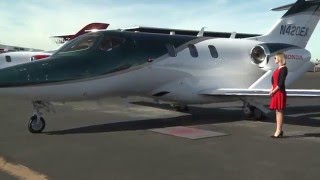 Honda Başkanı Hachigo, Honda Jet ile ilk seyahatini Arizona'ya yaptı. Resimi