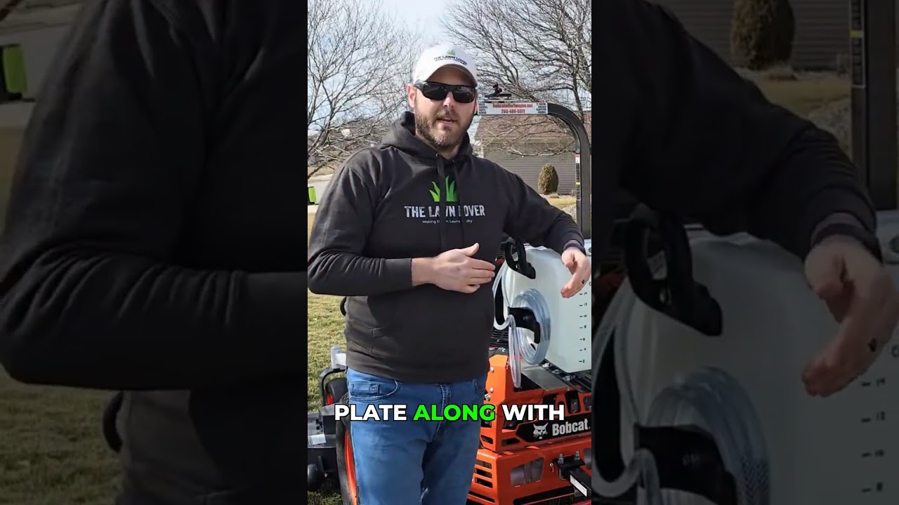 See How I Attached This Sprayer To My Mower #diy #lawncare #shorts