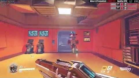 Wine protonified 4.4 + DXVK 1.0.1 - Overwatch EPIC settings - Practice Range - Linux Nvenc