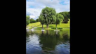 Munich diaries- Sports| Stand-Up Paddling(SUP) Olympiasee, Olympia Park, Munich 🇩🇪✨#travel #shorts