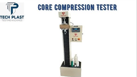 Computerised Core  Compression Tester, Top Load Tester. Techplast Testing Machines. Plastic.