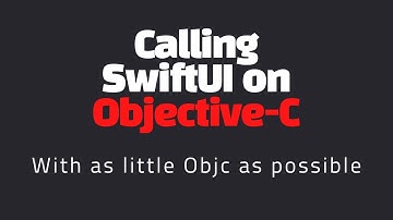 How to present SwiftUI View on Objective-C codebase