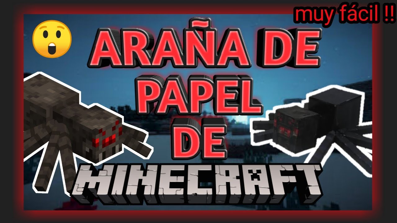como hacer a la araña de Minecraft de papel movible ...!! super fácil 😱 ...
