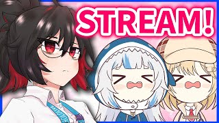 Management accidentally Forcing Gura and Ame to Stream with a tweet【HololiveEN】