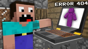 NOOB found creature ERROR 404! What it is? NOOB vs PRO! Challenge in Minecraft 100% trolling