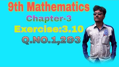 9th Mathematics||Chapter-3||Graphical method ||Exercise:3.10||Q. No.1, 2&3||