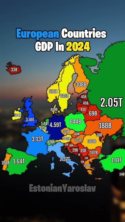 European Countries GDP In 2024 #europe #geography #country #map # ...