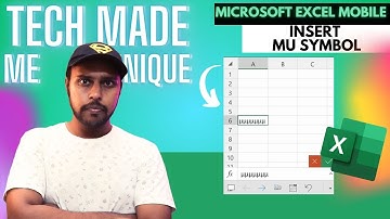 How to insert mu symbol in Microsoft excel mobile | insert mu symbol in Microsoft excel mobile