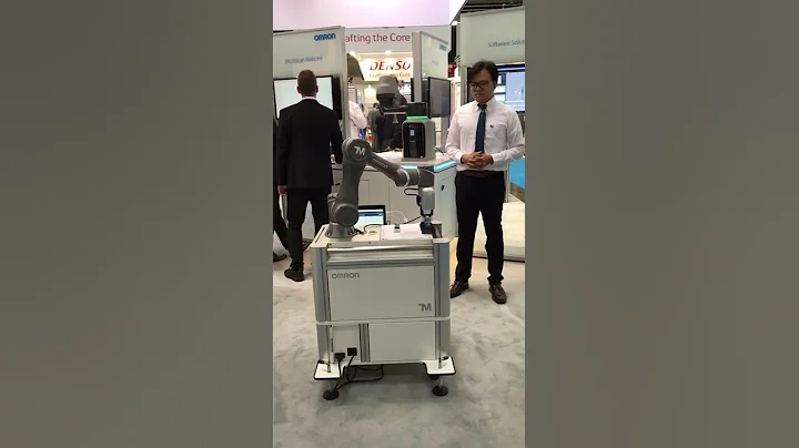 Collaborative robot in action at Automatica 2018