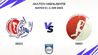 Match 6 - GRE vs TUR | Highlights | FanCode ECI Bulgaria | 4 June 2023 | ECI23.063