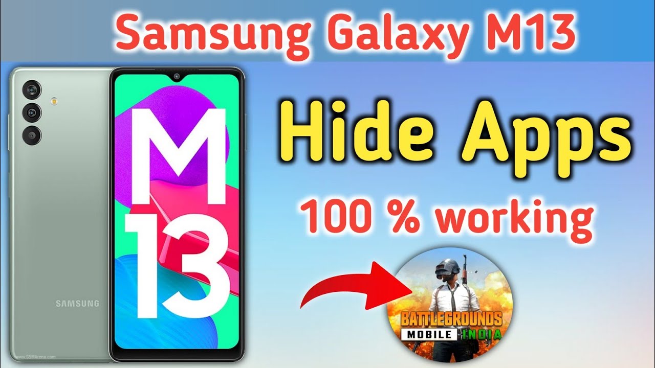 How to Hide & Unhide Apps in Samsung galaxy m13, Samsung m13 Hide Apps, App Hide - YouTube