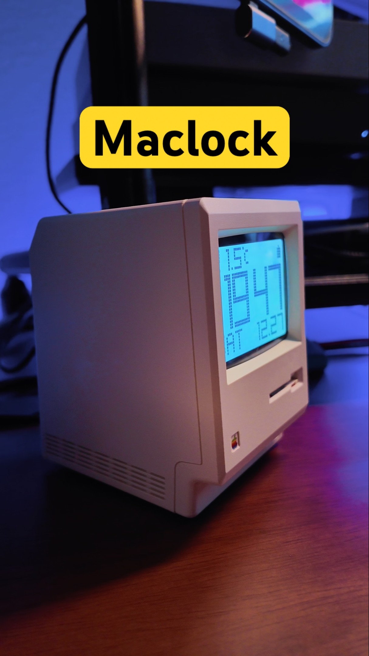 初代Macintosh風レトロ時計！？Maclockを開封👨‍💻 #shorts #desksetup