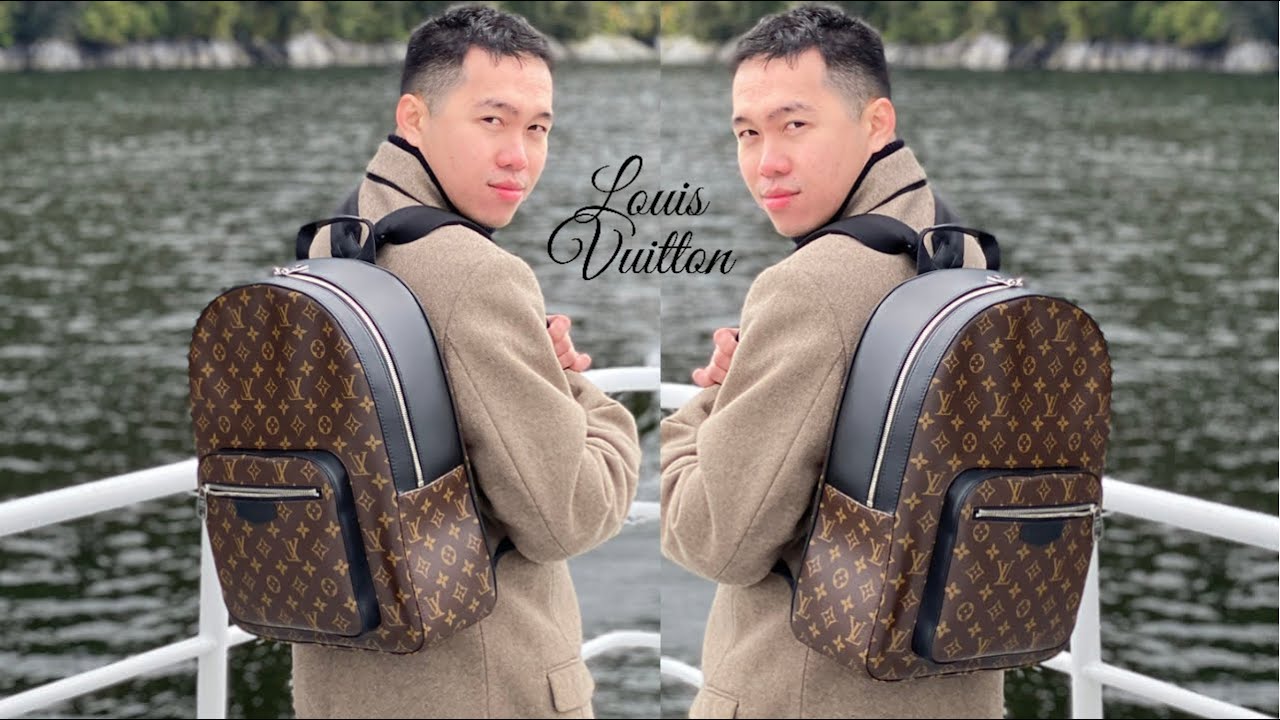 Louis Vuitton Dean Backpack Monogram Macassar Blue in Coated