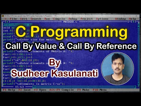 C Programming 13 - Call By Value - Call By Reference