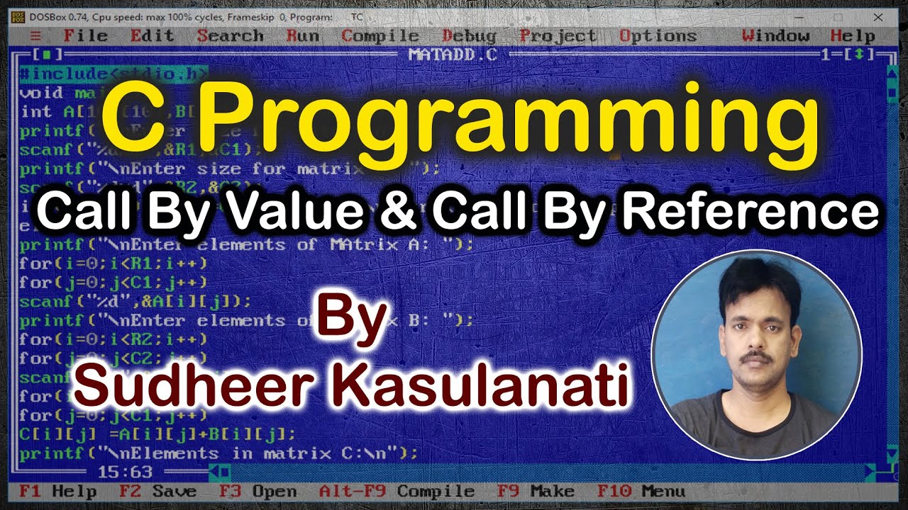 C Programming 13 - Call By Value - Call By Reference - YouTube