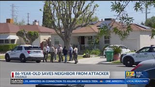 86-year-old man saves his neighbor from a deadly attack